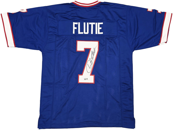 Buffalo Bills Doug Flutie Signed Blue Jersey Beckett Witness