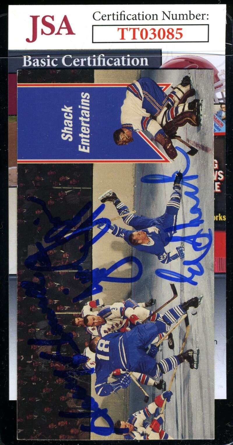 Harry Howell Jim Pappin Ed Shack JSA Coa Autograph 1994 Parkhurst Signed