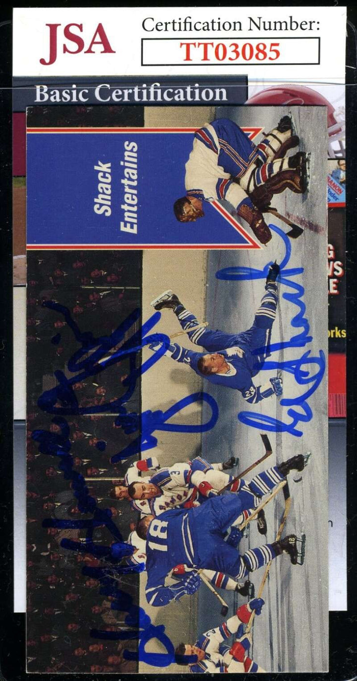 Harry Howell Jim Pappin Ed Shack JSA Coa Autograph 1994 Parkhurst Signed