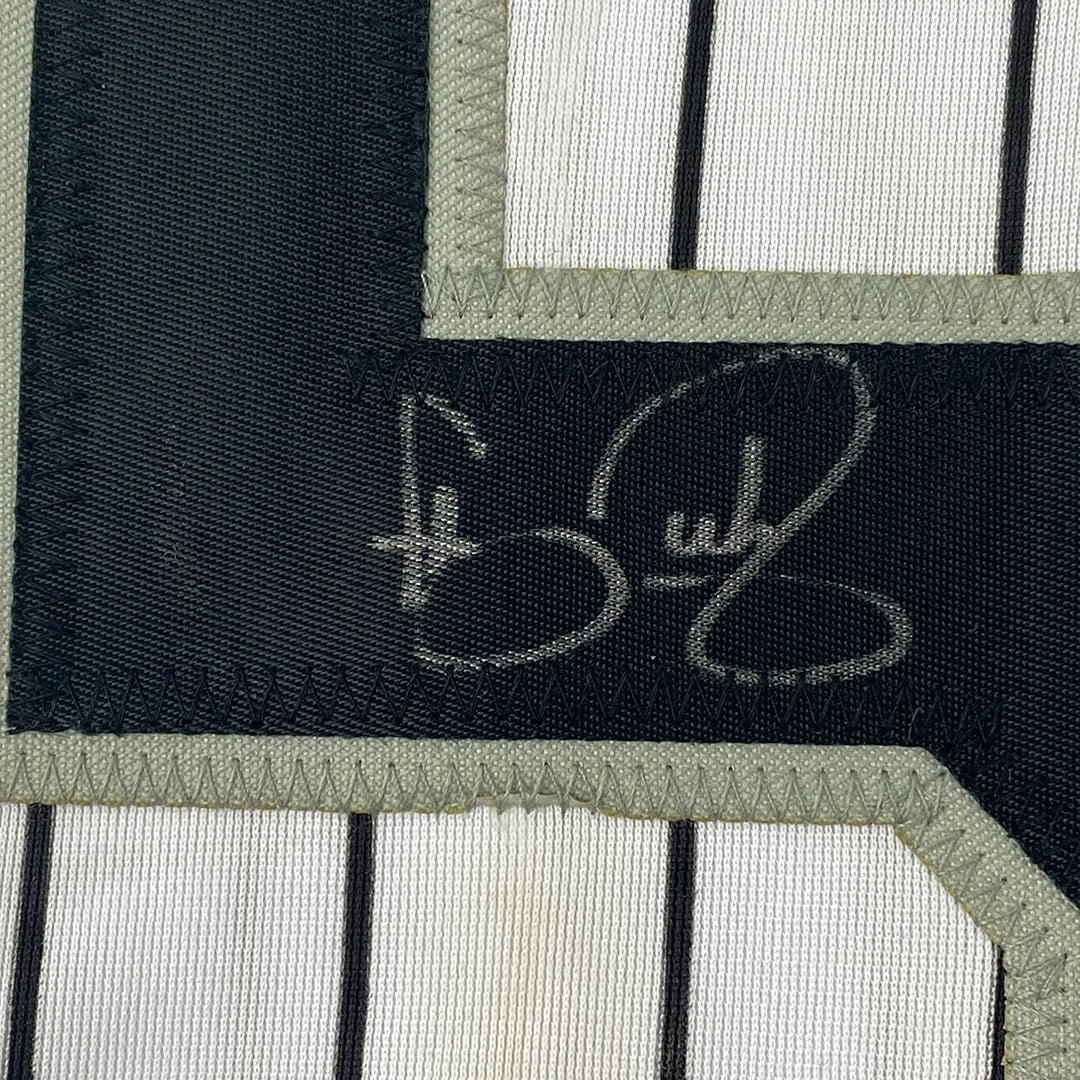 Framed Signed Carson Fulmer 35x39 Chicago Pinstripe Jersey JSA COA