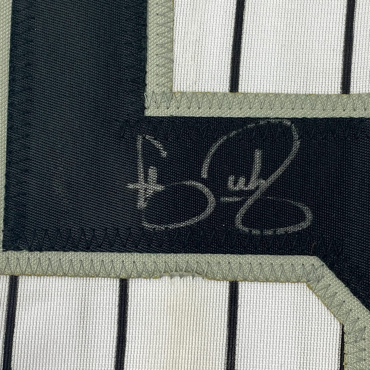Framed Signed Carson Fulmer 35x39 Chicago Pinstripe Jersey JSA COA