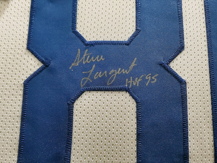 Seattle Seahawks Steve Largent Signed Framed White Jersey "HOF 95" MCS Holo