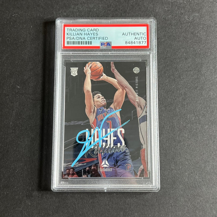 2020-21 Panini Luminance #156 Killian Hayes Signed Card AUTO PSA Slabbed RC Pist