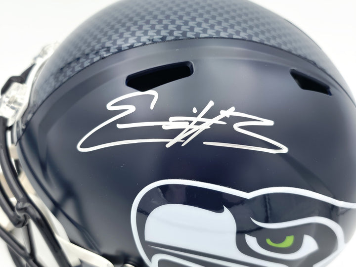 Nick Emmanwori Auto Seahawks Blue Full Size Replica Helmet - Sig Twice & Smudged