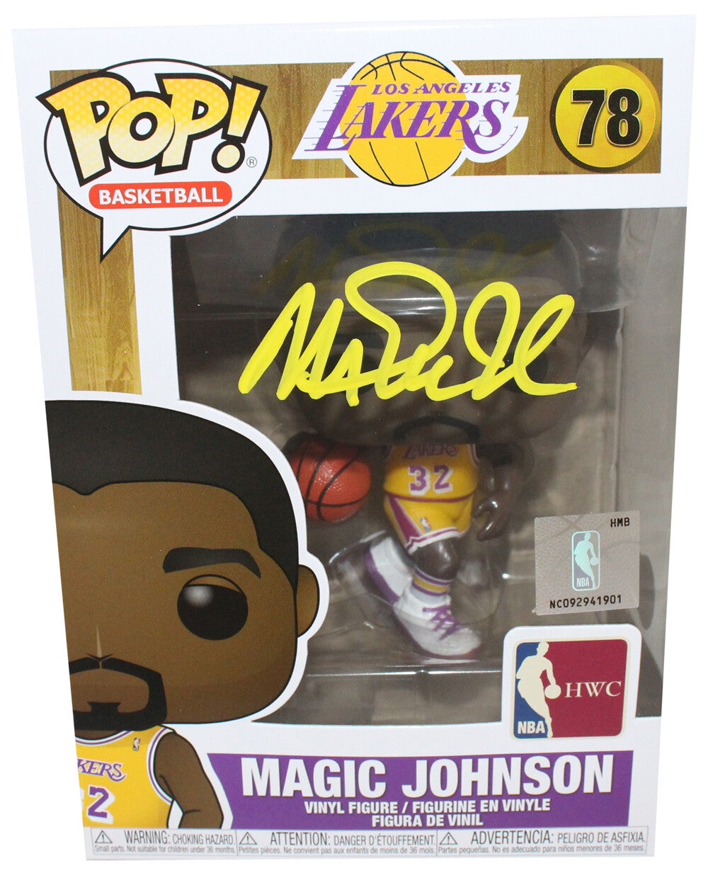 Magic Johnson Signed LA Lakers Funko Pop! #78 w/Soft Protector Beckett 40863