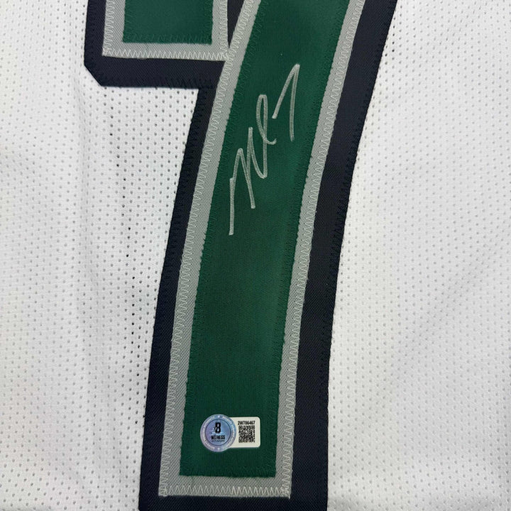 Autographed/Signed MICHAEL MIKE VICK Philadelphia White Jersey PSA COA
