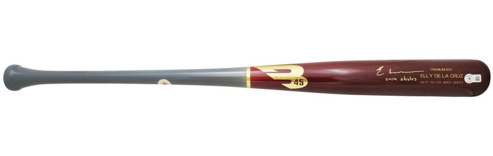 Elly De La Cruz Auto Reds B45 Player Model Baseball Bat Cycle 6/23/23 Beckett