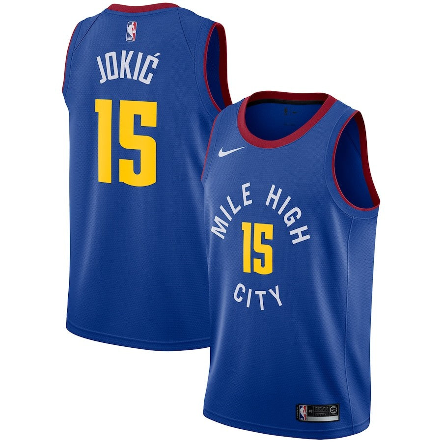 Nikola Jokic Denver Nuggets Blue Nike Basketball Jersey