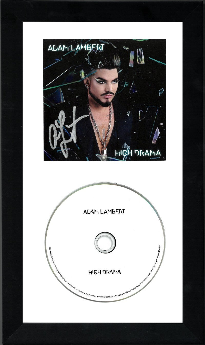 Adam Lambert signed 2023 High Drama 4.75x4.75 Art Card w/ Album Hard Cover/CD