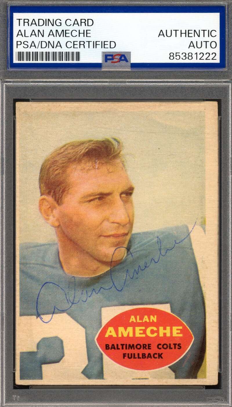 Alan Ameche PSA DNA Vintage Signed 1960 Topps Autograph