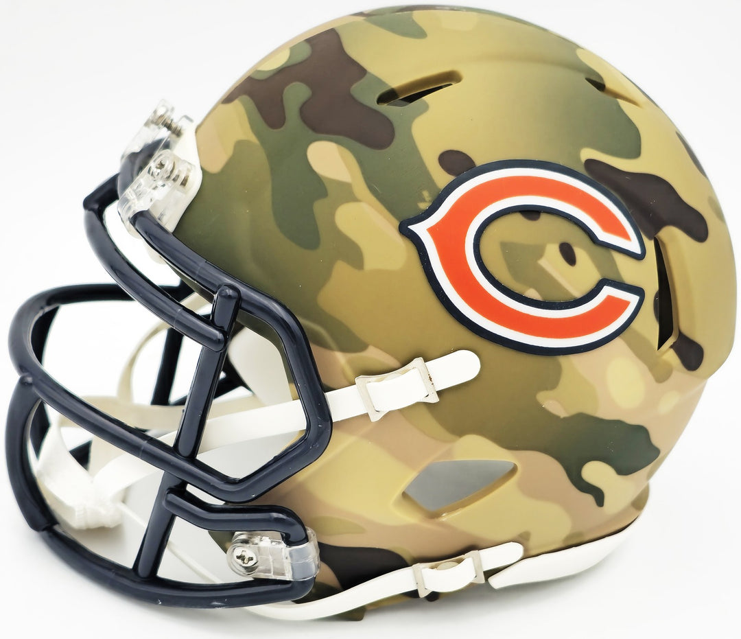 Richard Dent Signed Chicago Bears Camo Speed Mini Helmet "HOF 11" Beckett Wit