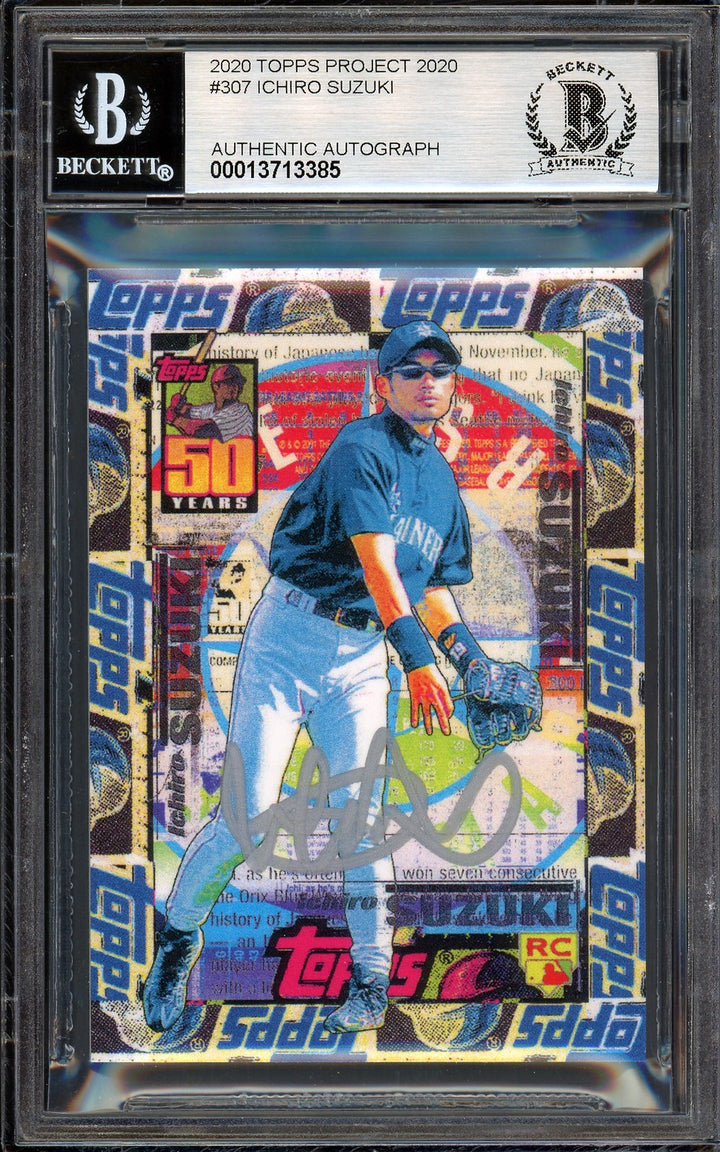 Ichiro Suzuki Signed Topps Project 2020 Tyson Beck Card 307 Sig 10 #5/10 Beckett