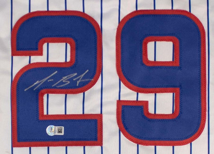 Michael Busch Chicago Signed White Baseball Jersey BAS