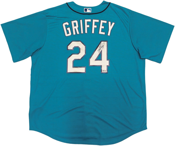 Seattle Mariners Ken Griffey Jr. Signed Teal Nike Jersey Size XXL Beckett Wit