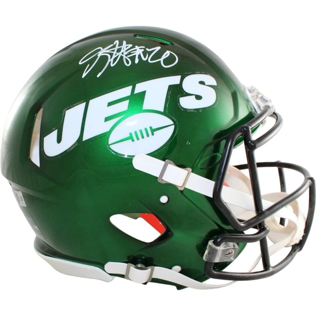 Breece Hall Autographed New York Jets 19-23 TB Helmet Proline Beckett 58535