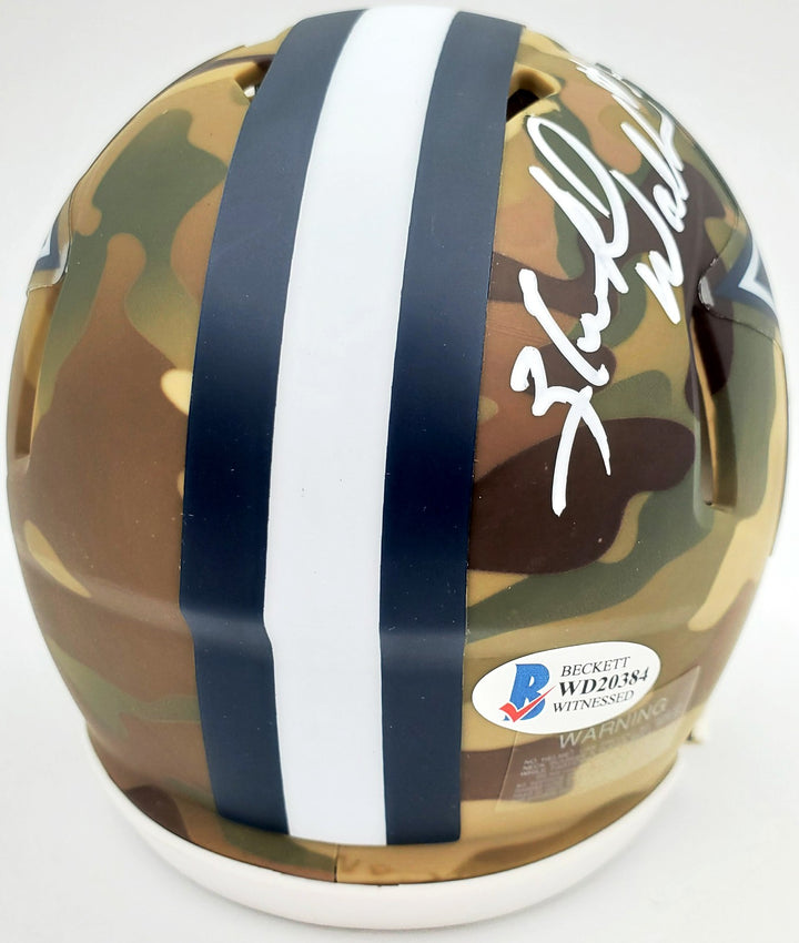 Herschel Walker Signed Dallas Cowboys Camo Speed Mini Helmet Beckett BAS