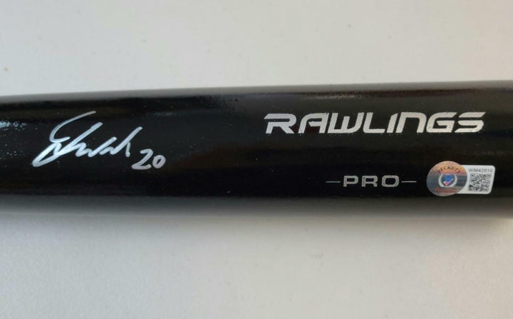 Jared Walsh signed Black Rawlings Pro Model Bat Angels ~ BAS Beckett Witness