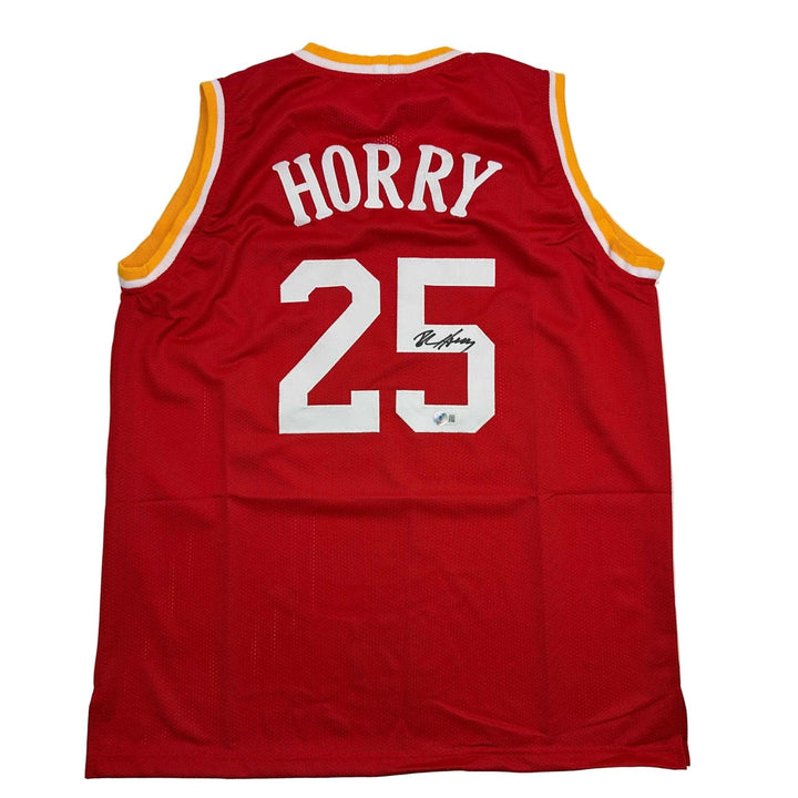 Autographed/Signed Robert Horry Houston Red Jersey Beckett BAS COA