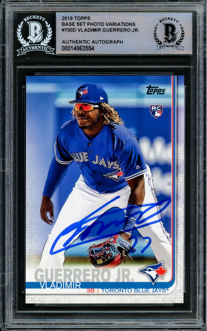 Vladimir Guerrero Jr. Signed 2019 Topps Complete Set Variation RC 700D Beckett