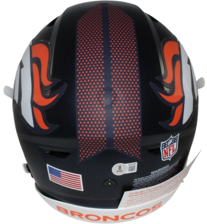 John Elway Autographed Denver Broncos SpeedFlex Helmet Beckett Witness 55375