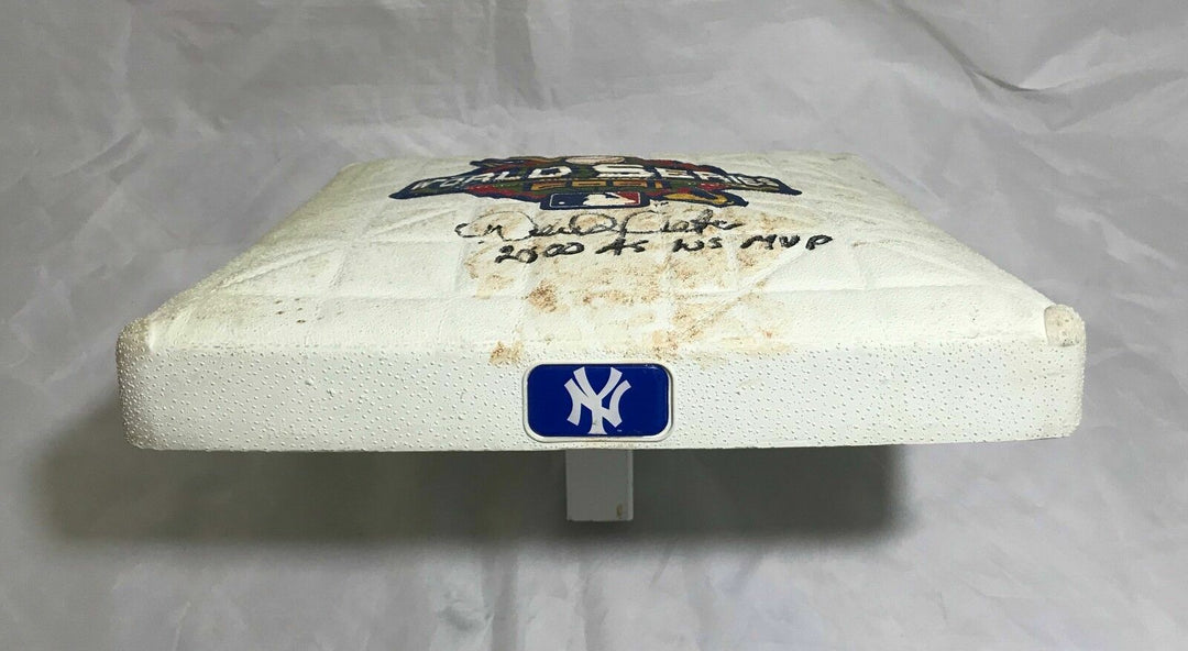Derek Jeter Signed 2001 World Series Game Used Base MLB Coa JSA NY Yankees