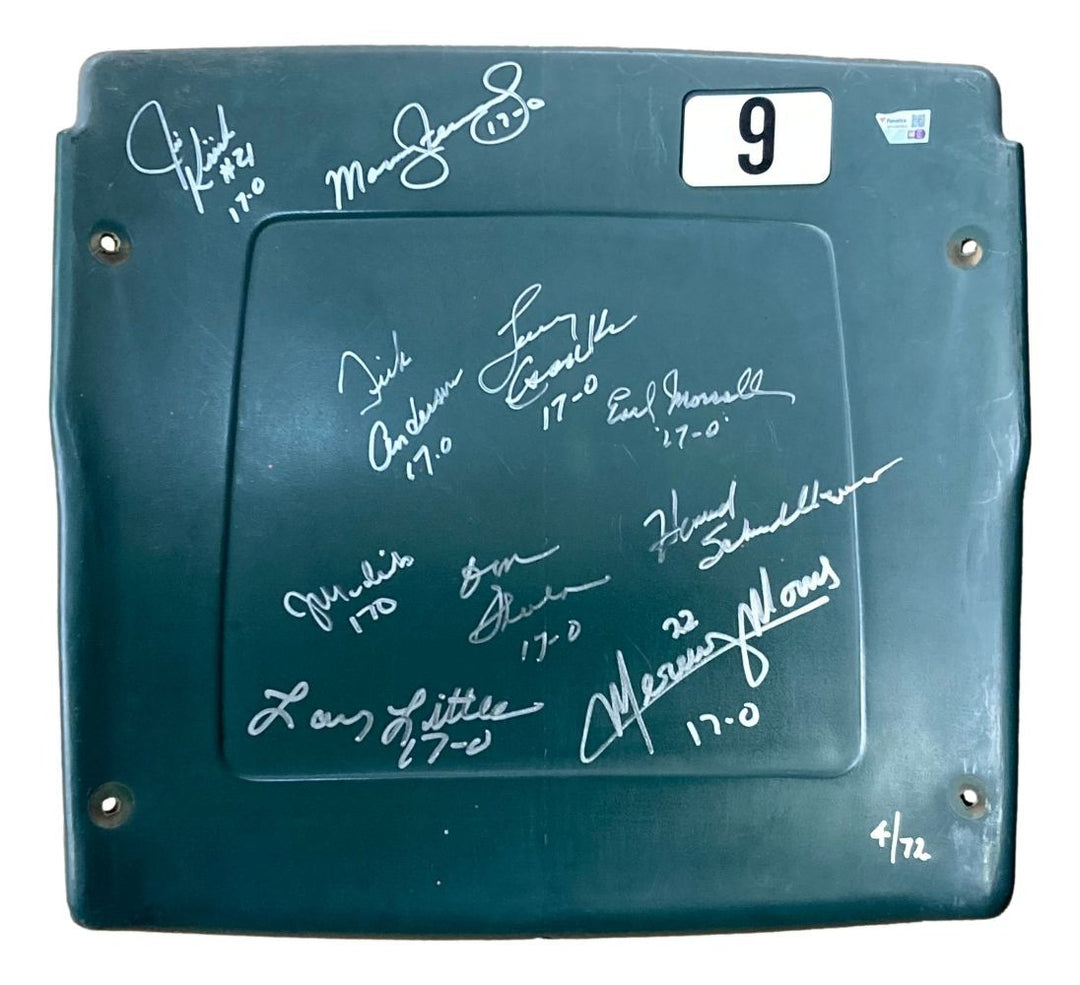1972 Dolphins (10) Signed Stadium Seatback Shula Csonka & More LE 4/72 Fanatics