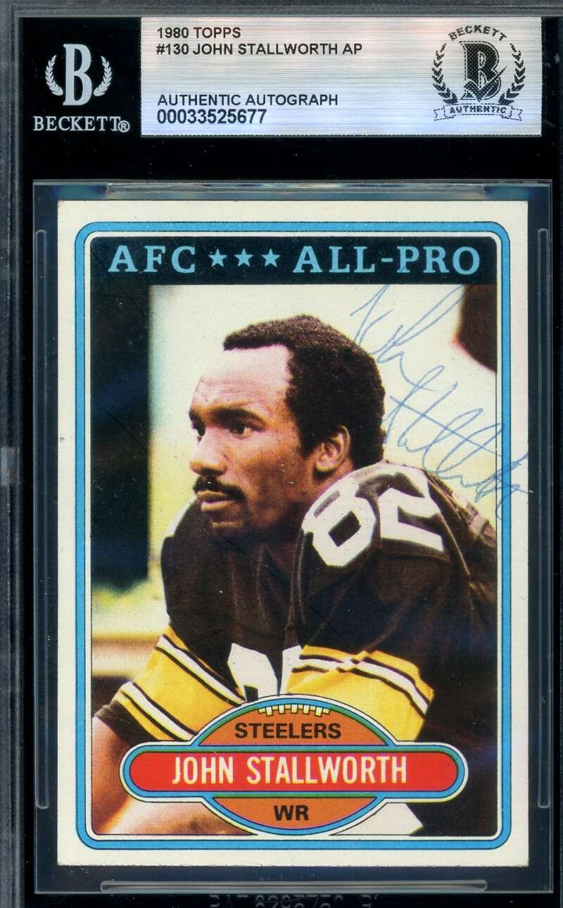 John Stallworth Beckett BAS Vintage Signed 1980 Topps Autograph