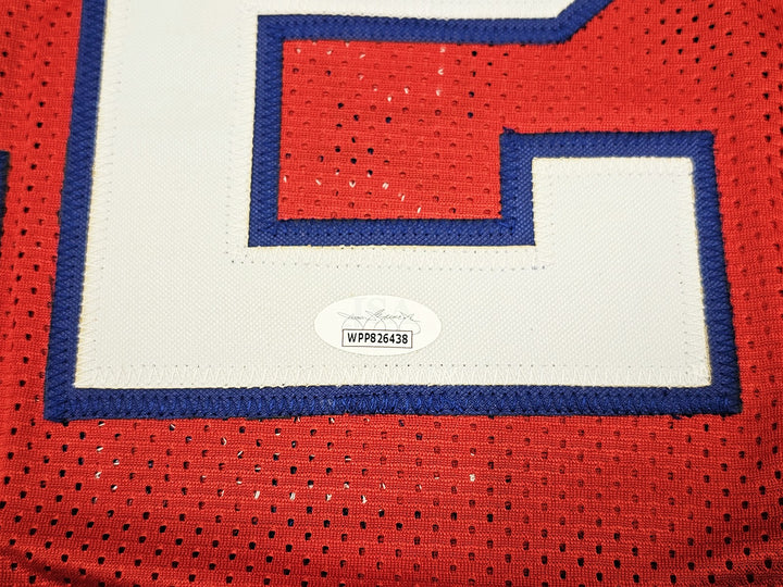 Houston Cougars Clyde Drexler Autographed Signed Red Jersey JSA