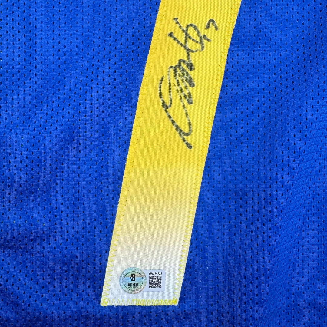 Autographed/Signed Davante Admas Los Angeles LA Blue Jersey Beckett BAS COA