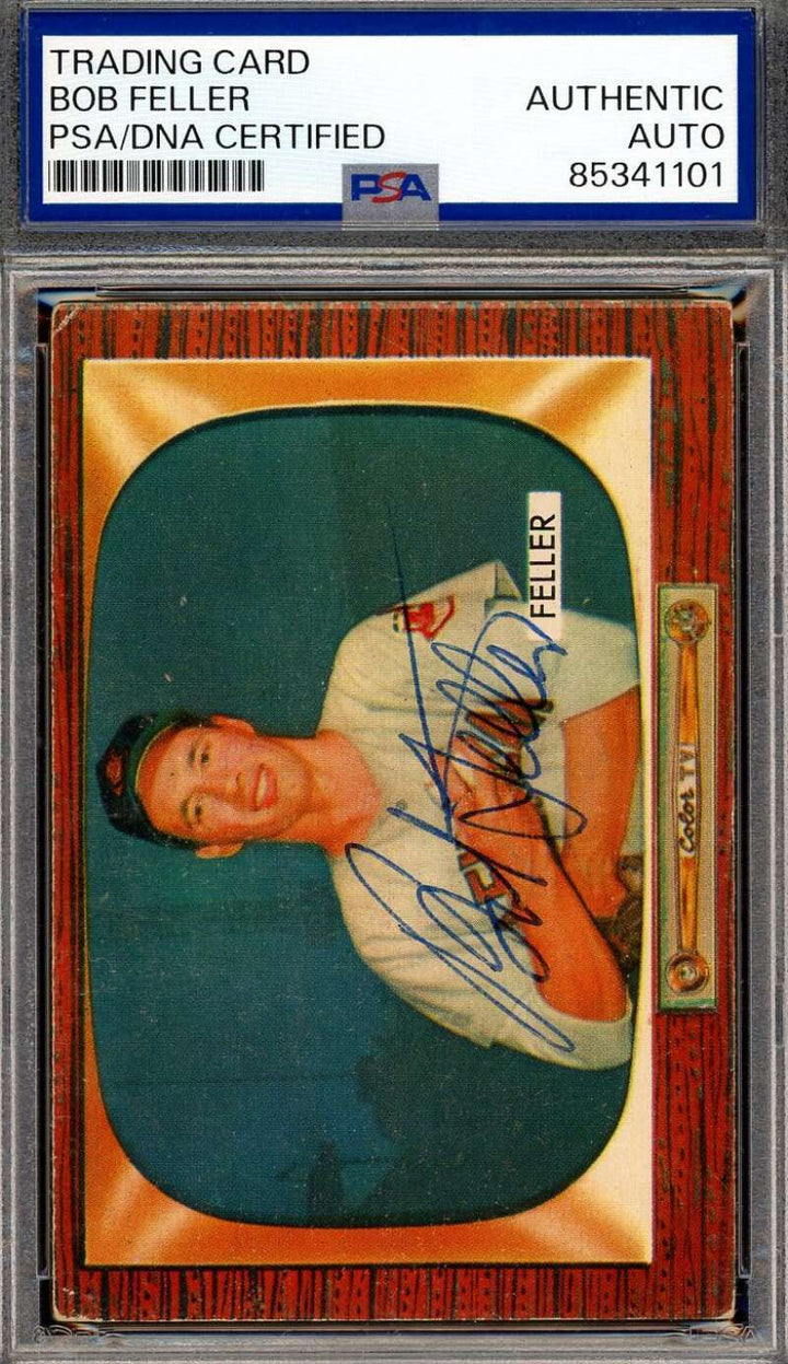 Bob Feller PSA DNA Vintage Signed 1955 Bowman Autograph