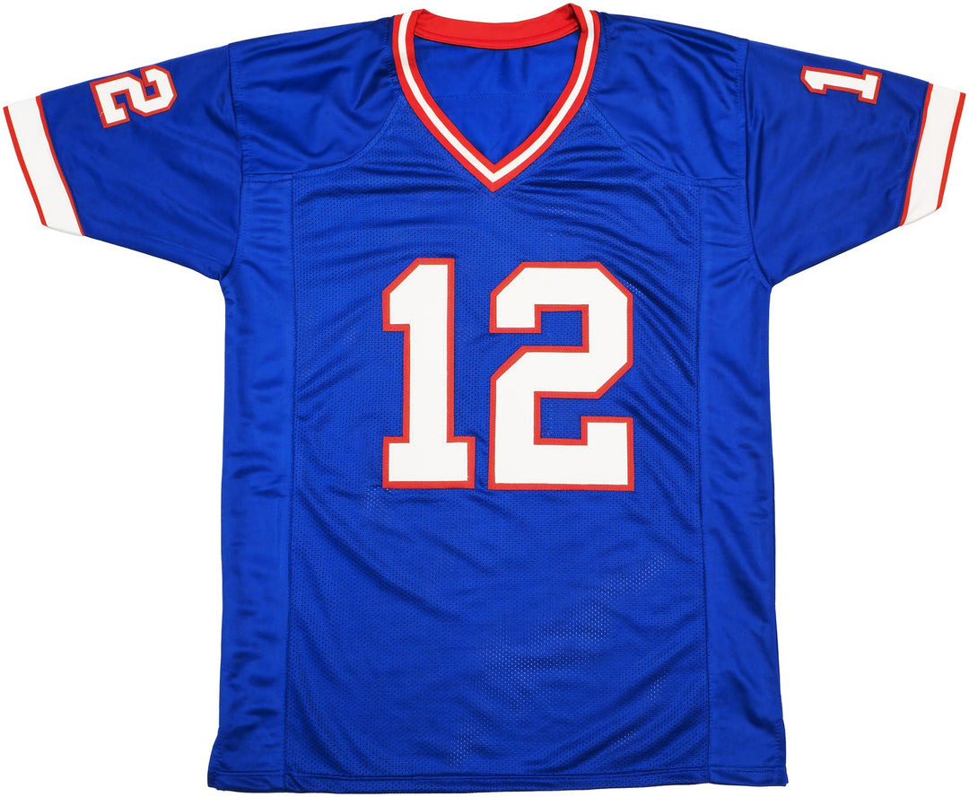 Buffalo Bills Jim Kelly Signed Blue Jersey Beckett Witness