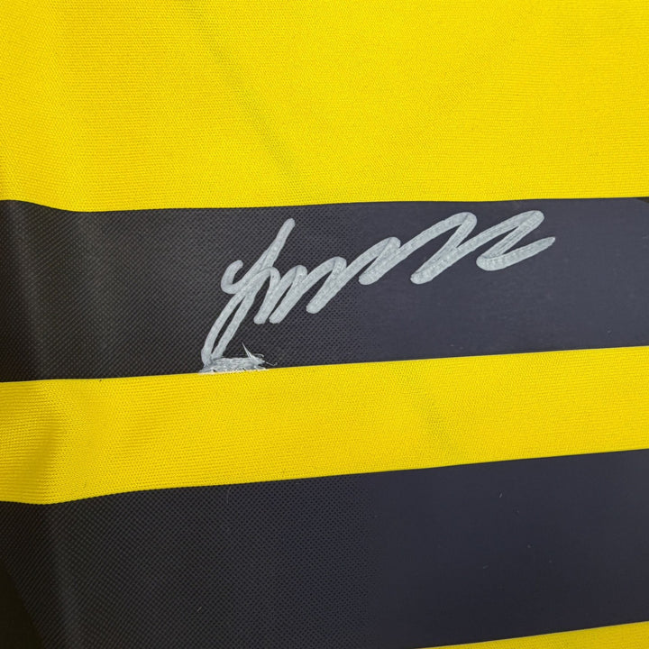 Autographed/Signed James Rodriguez Columbia Yellow Soccer Jersey Beckett BAS COA
