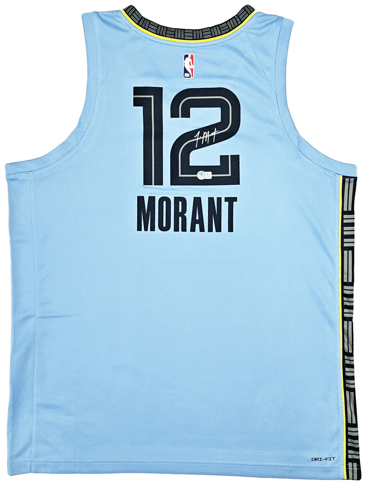 Grizzlies Ja Morant Auto Blue Jordan Statement Edt Swingman Jersey Sz 52 BAS