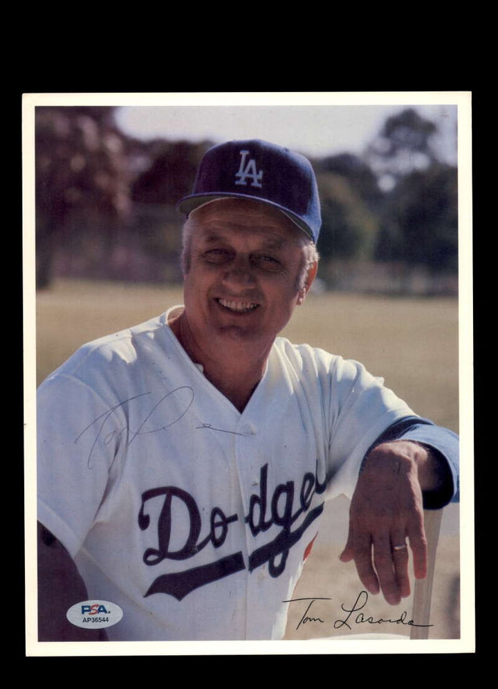 Tommy Lasorda PSA DNA Signed Vintage 8x10 Photo Autograph Dodgers