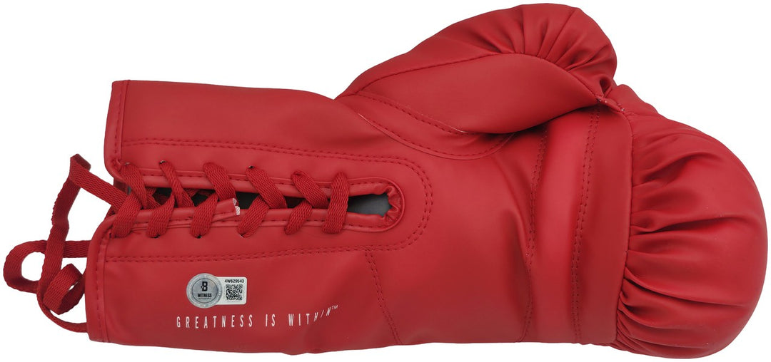 Manny Pacquiao Signed Red Everlast Vinyl Glove LH Beckett Witness