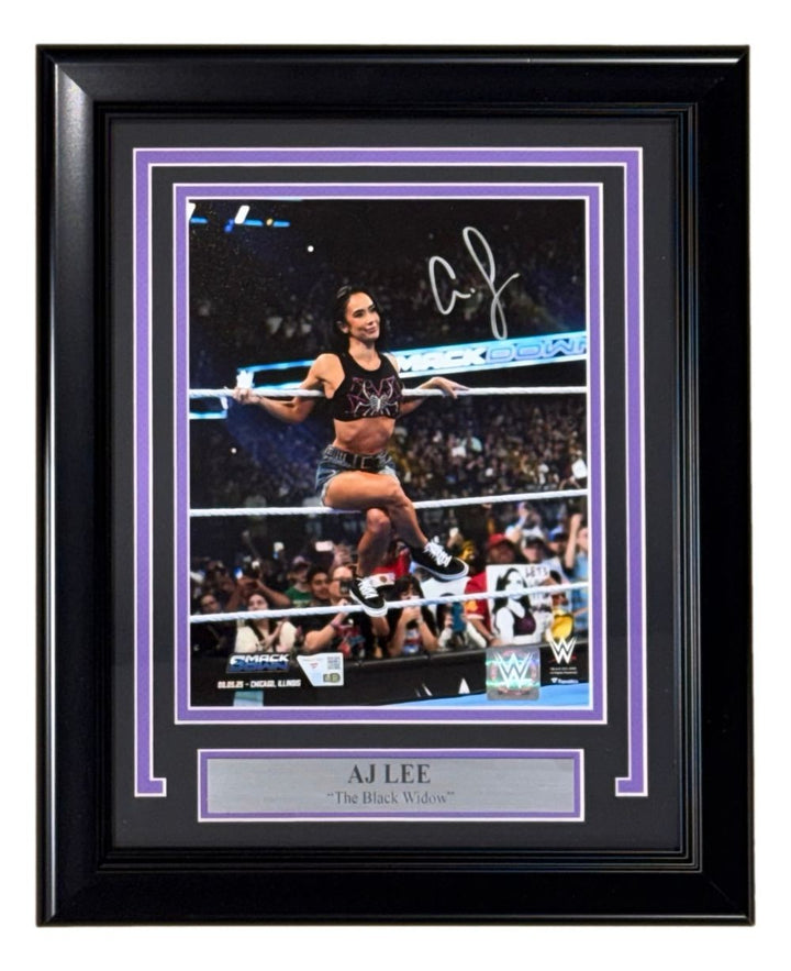 AJ Lee Signed Framed 8x10 WWE Photo Fanatics