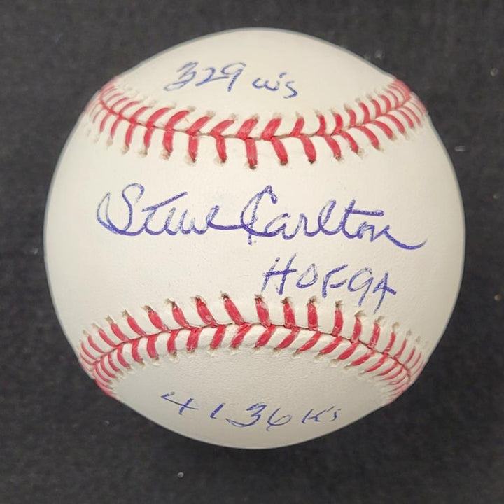 Steve Carlton signed inscribed MLB Baseball autograph HOF Phillies PSA/DNA /32