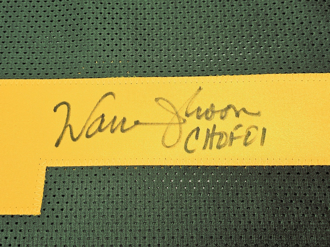 Edmonton Eskimos Warren Moon Autographed Signed Green Jersey "CHOF '01" PSA/DNA
