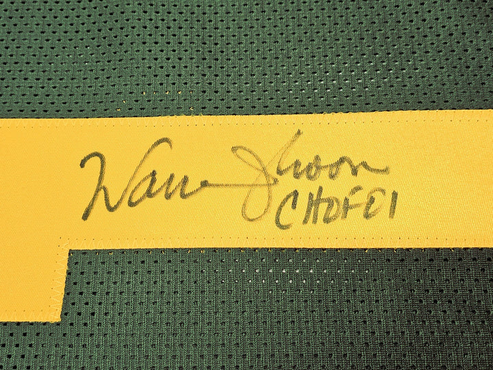 Edmonton Eskimos Warren Moon Autographed Signed Green Jersey "CHOF '01" PSA/DNA