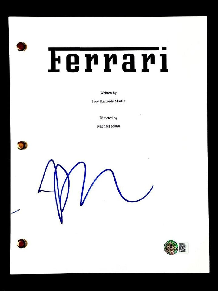 Michael Mann signed Ferrari movie script autograph ~ Beckett BAS