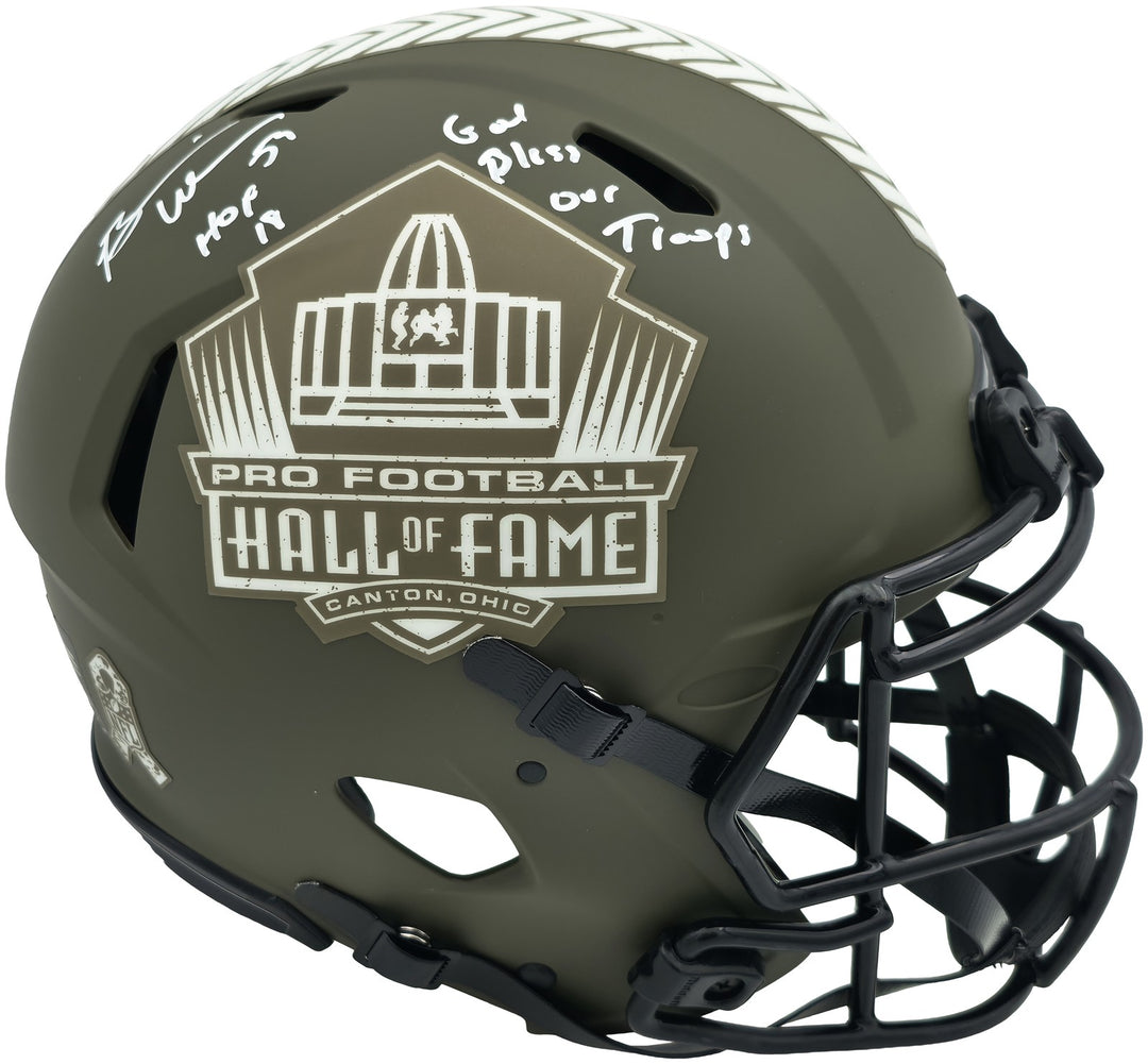 Brian Urlacher Auto Bears Army Salute Full Size Authentic Helmet Bears HOF 18