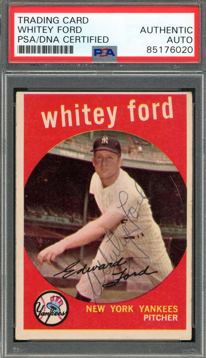 Whitey Ford PSA DNA  Vintage Signed 1959 Topps Autograph Yankees