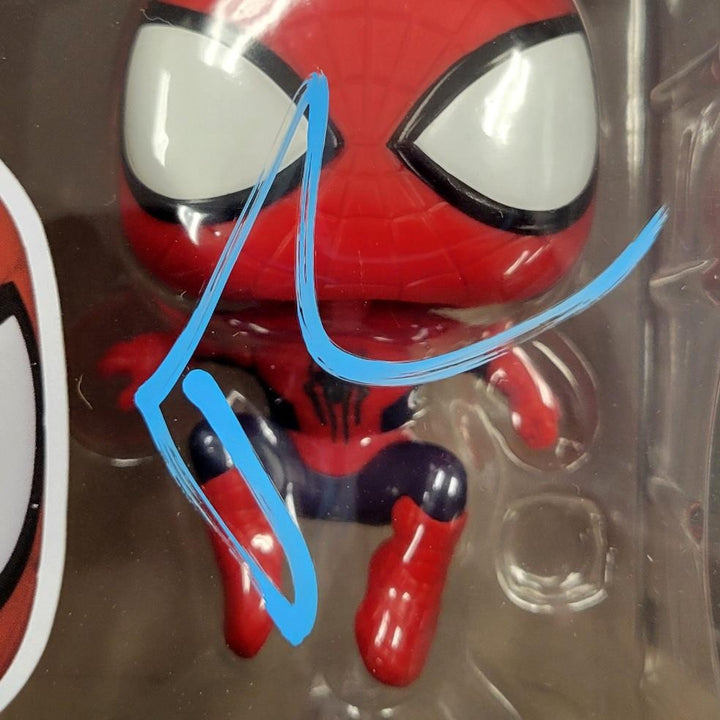 Tobey Maguire signed Amazing Spider-Man Funko Pop 1159 blue auto ~ Beckett BAS