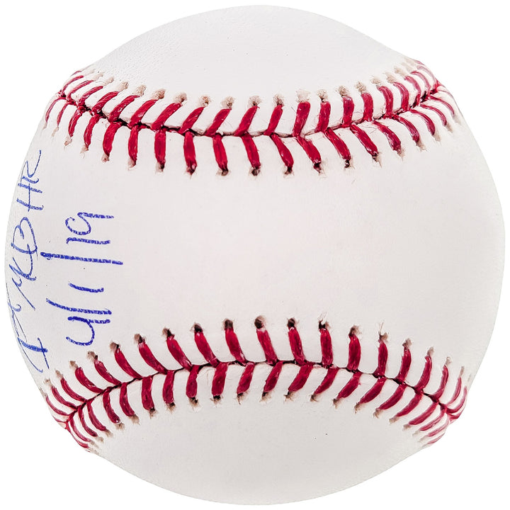 Fernando Tatis Jr Auto Official MLB 50th Anniversary Logoball 1st HR 4/1/19 JSA