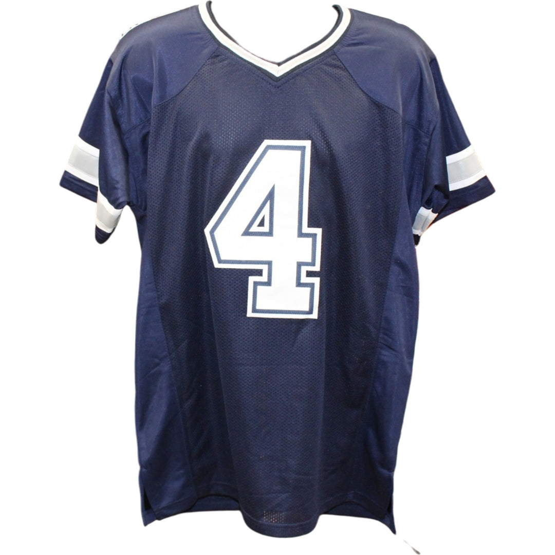 Dak Prescott Autographed/Signed Pro Style sz. XL Blue Jersey Beckett 56285