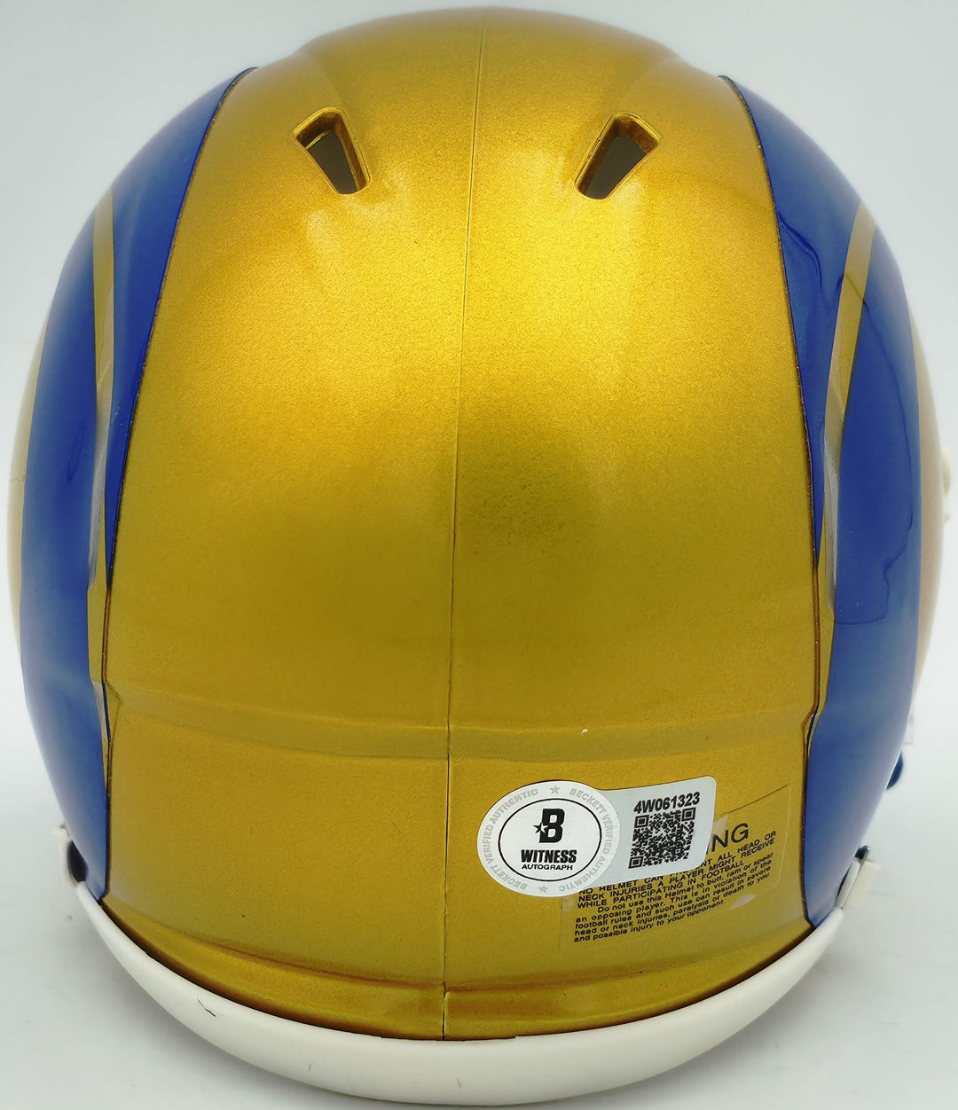 Davante Adams Signed Los Angeles Rams Flash Yellow Speed Mini Helmet Beckett BAS