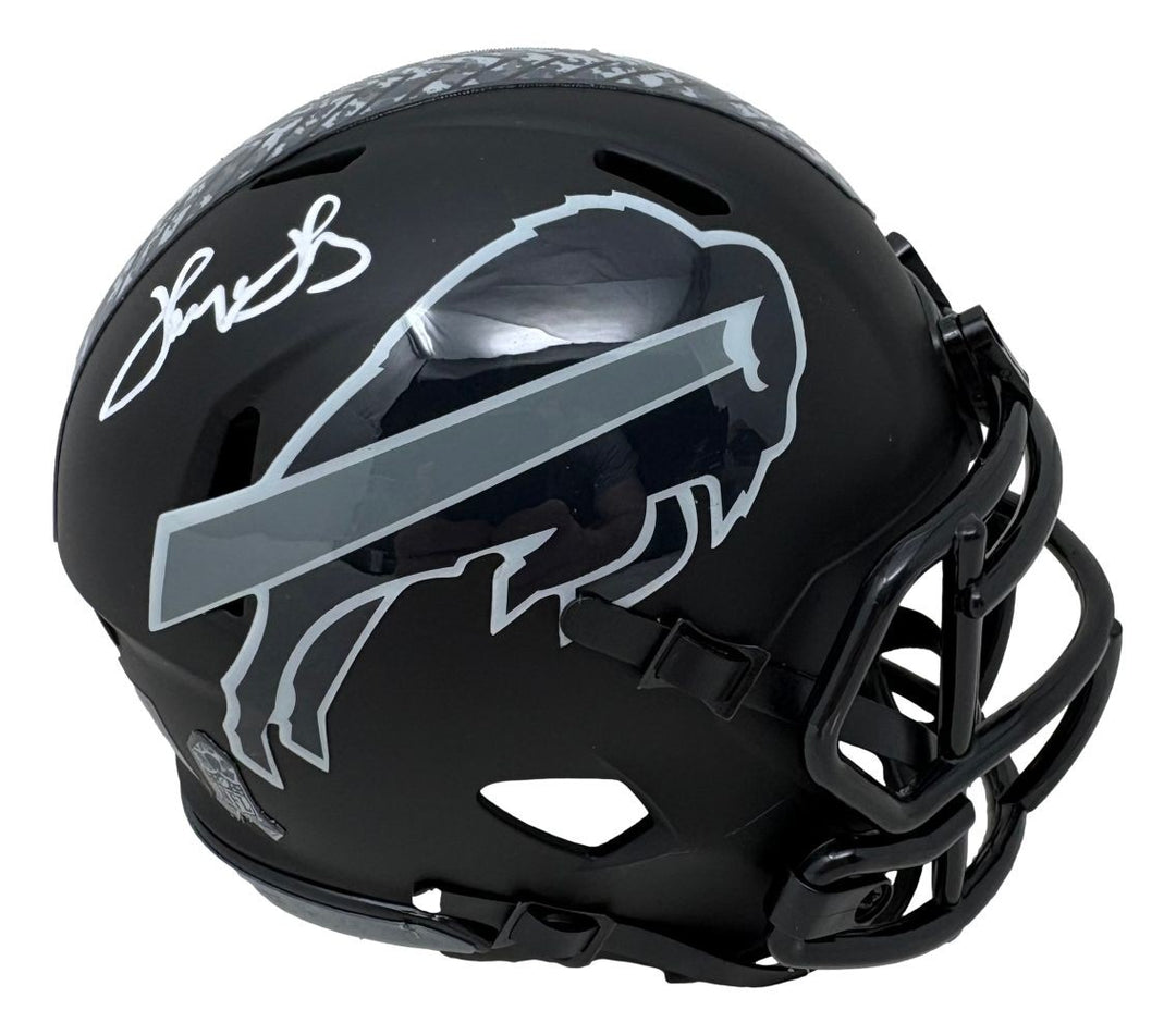 Thurman Thomas Signed Buffalo Bills Salute To Service Mini Speed Helmet JSA QR