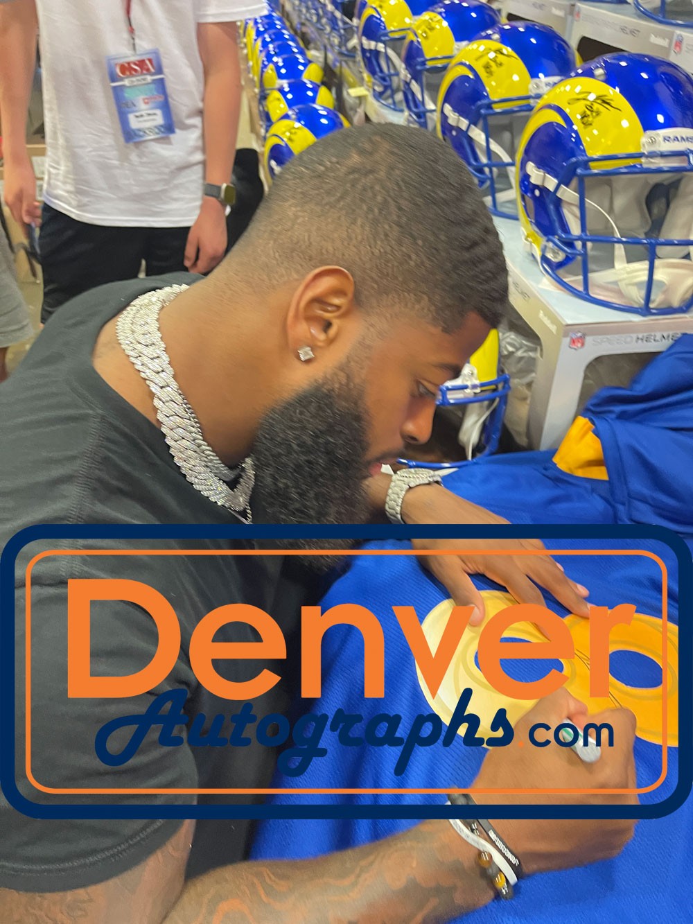 Jared Verse Autographed/Signed Pro Style Blue XL Jersey DROY Beckett W 51841