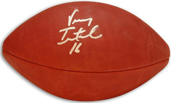 Vinny Testaverde signed Official NFL New Duke Football (Buccaneers/Jets/Ravens)