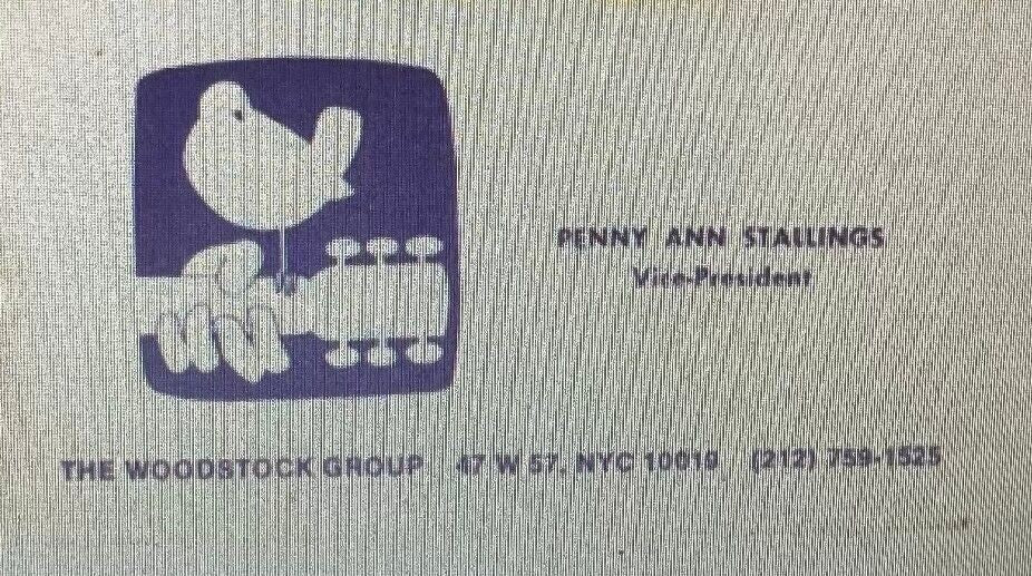 Penny Stallings Signed 1969 Woodstock Ultra Rare $18 3 Day Full Ticket RARE- JSA